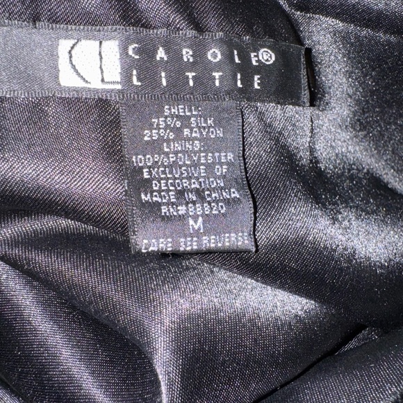 Carole Little Vintage Black Silk-Rayon Blouse - Picture 8 of 8